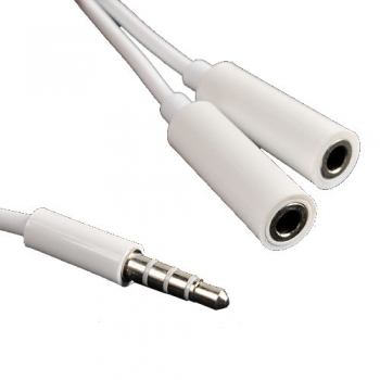 NEW 3.5mm Jack Headset Headphone Audio Splitter Adapter