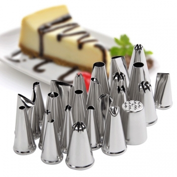 24pcs Icing Piping Düse Tipps Set Kuchen Dekorieren Set Backen Kuchen Dekorieren Werkzeug