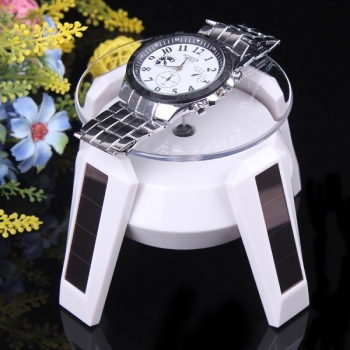 360 Grad Licht solarbetriebene Schmuck drehende Ausstellungsstand Drehplatte