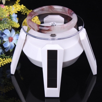 360 Grad Licht solarbetriebene Schmuck drehende Ausstellungsstand Drehplatte