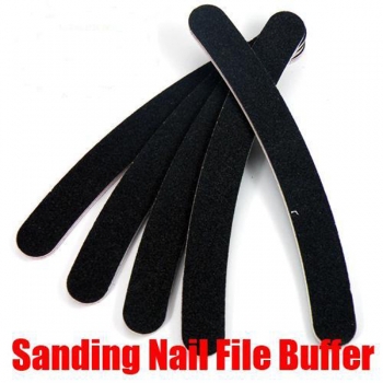 Schwarz Nagelkunst Pufferdateien sichelförmigen Sandpapier Körnung