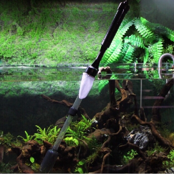 Aquarium Batterie Syphon Selbstfisch Behälter Vakuumkies Wasser Filter 