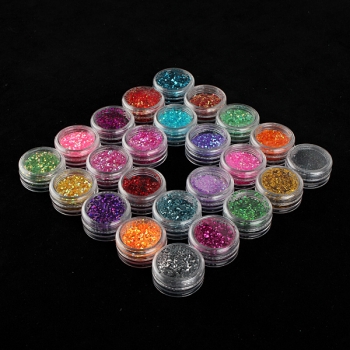 Diamant Funkeln Puder slice Nagelspitze Dekoration Kunst 24 Farben