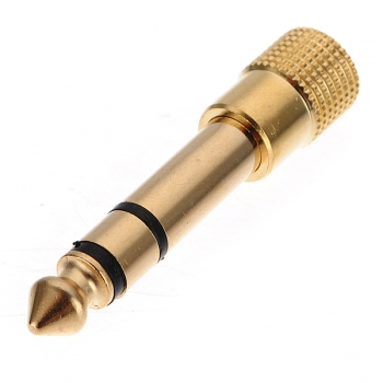 1/4 Zoll 6.5mm Buchse auf 1/8 3.5mm Gold überzogener Adapter Sockel 