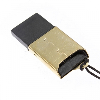 Goldener Rüstungs-USB 2.0 einzelnes Ablagefach Mikrosd tf Kartenleser