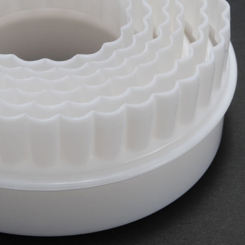 6PCS runde Form Kuchen, der Plätzchen Scherblöcke Formen