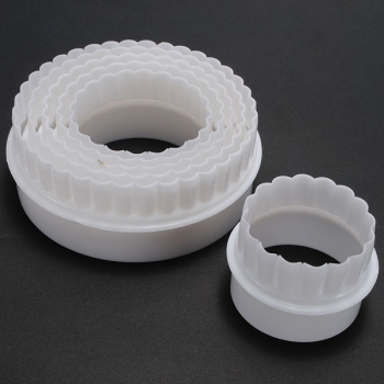 6PCS runde Form Kuchen, der Plätzchen Scherblöcke Formen