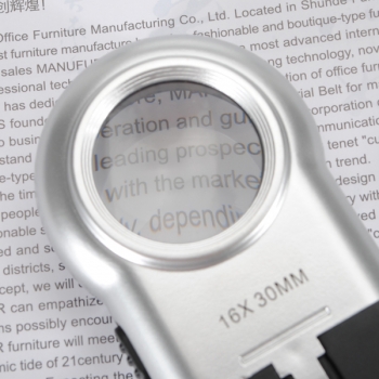 Juwelier Lupe 16X 30mm Objektiv Magnifier Taschen Umschlag LED Lichtglas