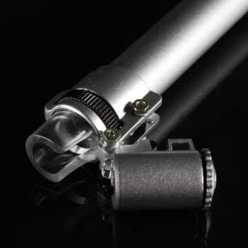 100X Schmuck Gem Handtaschen LED Licht Mikroskop Lupe Pen Zoom