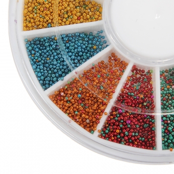 Mini Maniküre Caviar Nails Art Tips Metall Micro Kugel Korn Disc