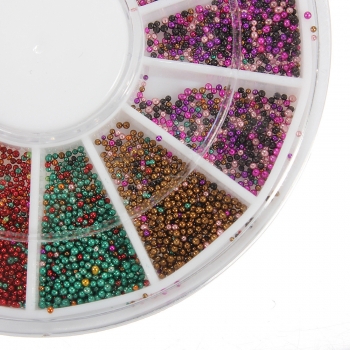 Mini Maniküre Caviar Nails Art Tips Metall Micro Kugel Korn Disc