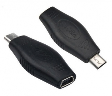 2.0 USB Mini-A 5-Pin-Stecker auf Micro-B männlich-weiblichen Adapter-Konverter