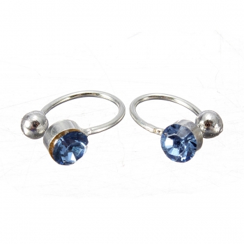 2pcs Kein Piercing Kristallrhinestone Nasen Lippenring Stulpe Klipp Ohrring