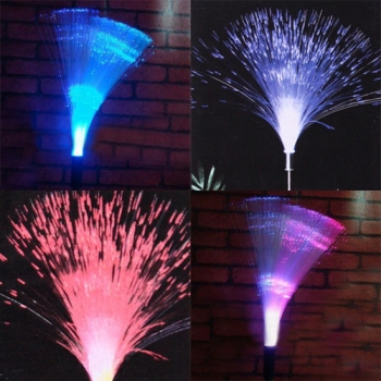 Solar Glasfaser LED Licht Garten Innenhof Farbwechsel für die Dekoration
