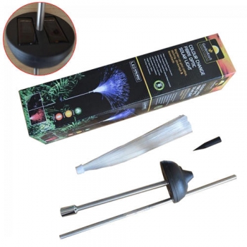 Solar Glasfaser LED Licht Garten Innenhof Farbwechsel für die Dekoration