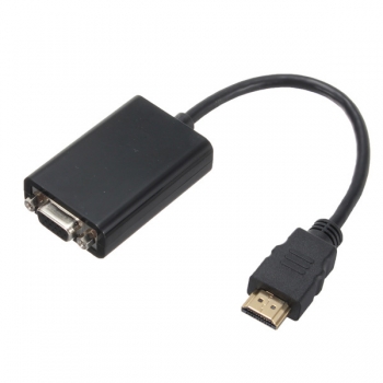 Hochauflösender Multimedia-Schnittstellen-Mann zum VGA-Buchsen-Konverter mit 2.5mm Audiobuchse