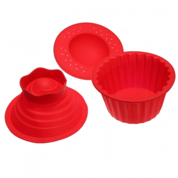 3pcs Big Top Cupcake Pan Riese Silikonformen Back Set