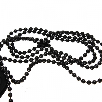 Herren Schwarz Militärarmee 2 Dog Tags Ketten hängende Halskette N045