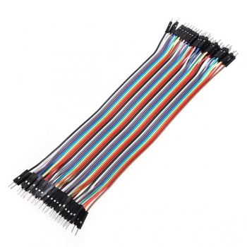 40pcs 20cm Mann zum männlichen Farben-Breadboard-Kabel Jumper Kabel Dupont Draht