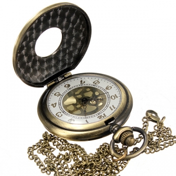 Retro Steampunk Art-Taschen-Uhr-römische Ziffer-Ketten-Uhr