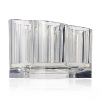  Acryl Klar Abgerundete Cosmetic Container Verfassungs Speicher Organisator