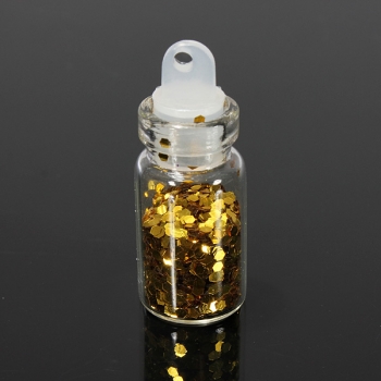 12X Mini Bottle Glitter Nail Art Powder Tipps Deko Set