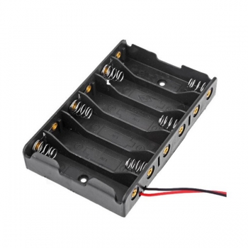 6 x AA Batterie Kasten Speicher Halter Mit DC2.1 Spannung Jack für Arduino