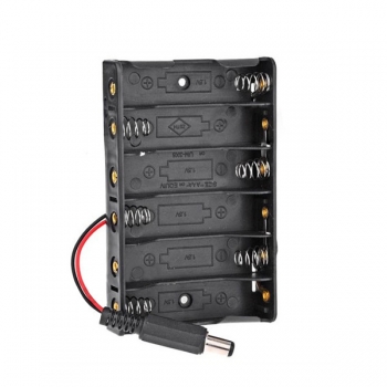 6 x AA Batterie Kasten Speicher Halter Mit DC2.1 Spannung Jack für Arduino