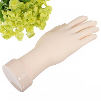 Nagelkunstpraxis reicht flexiblem Silikon prothetische Hand