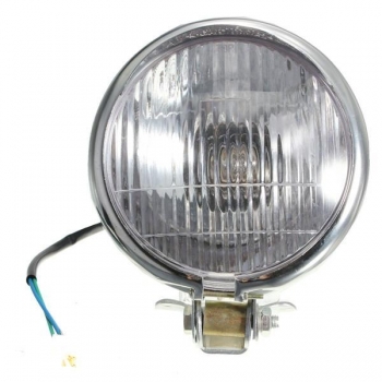 Chrom glänzend runden Motorrad Motor Bike Autocycle Scheinwerfer 12V