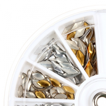 6 Stil 3. Nagelkunstdekoration metallischer Teller rundes Rad