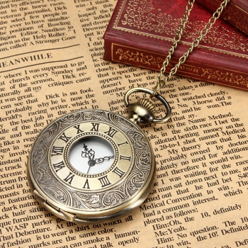 Vintage Roma Steampunk Quarz Anhänger Halskette Damen Taschenuhr