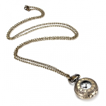 Vintage Roma Steampunk Quarz Anhänger Halskette Damen Taschenuhr