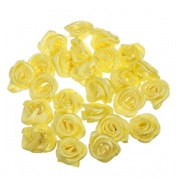 50Pcs 15mm Satin Band Blume Rose