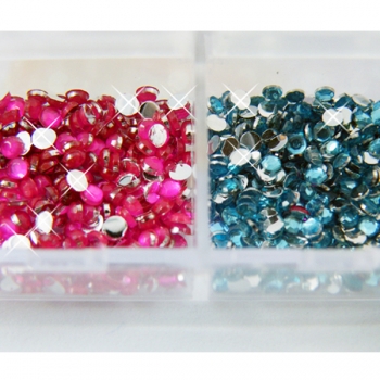 12 Farben Nagel Glitter Strass Fall box art 2mm