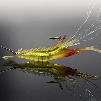 ZANLURE Silikon Angeln Simulation Noctilucent Soft Garnelen Köder Haken Köder