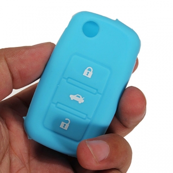 Weichen Silikon Fernschlagschlüsselanhänger Fall 3 Tasten für VW Seat Skoda
