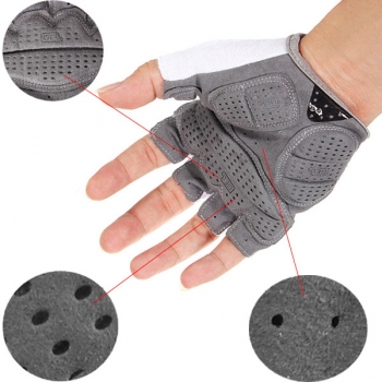 Radradsilikon bequeme Hälfte des Fingers fingerless blaue Handschuhe