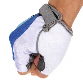 Radradsilikon bequeme Hälfte des Fingers fingerless blaue Handschuhe