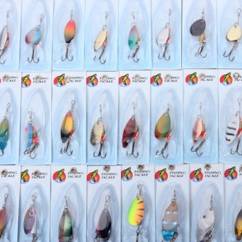 30x Metallfischen lockt Spinner Baits Assorted Angelhaken Tackle