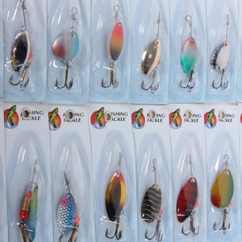 30x Metallfischen lockt Spinner Baits Assorted Angelhaken Tackle