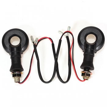 2 Stück Motorrad Blinker Lichter runde hohle 12V 12 LED Bernstein