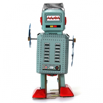 Clockwork Windup Metall Walking Tin Toy Robot Retro scherzt Geschenk