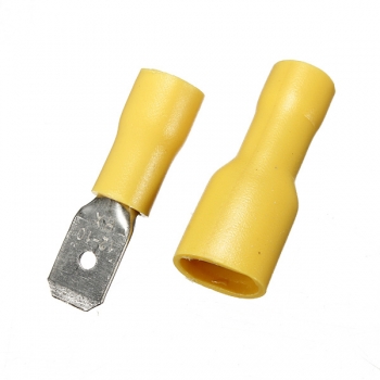 100pcs Männer & Frauen Isolierte Spade Crimpanschluss Draht Verbindungsstück