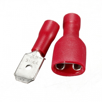 100pcs Männer &amp; Frauen Isolierte Spade Schnell Draht Crimp Verbindungsklemmen