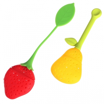 Birnenerdbeere gestaltet Silikontee infuser Siebfilter