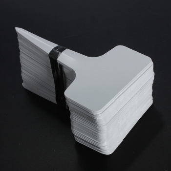 100pcs 6x3cm Gardening Kunststoff-Pflanzen-Blume T-Typ Schlagwörter Marker Labels 
