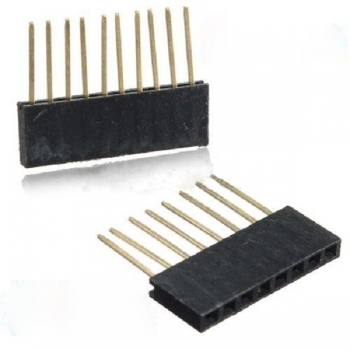 8P 10P 2.54MM Stapelbarer langer Verbindungsstück-weiblicher Stift-Kopf