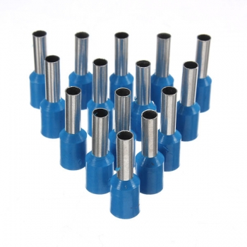 100pcs AWG 14 Blue Draht Copper Crimp Insulated Cord Pin End Terminal