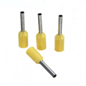 100pcs AWG 22 Gelber Draht Copper Crimp Insulated Cord Pin End Terminal
